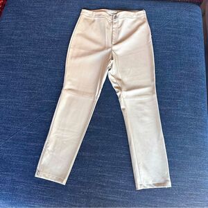 ACEC LES FILLES women’s faux leather stretch pull on side zip pants size L